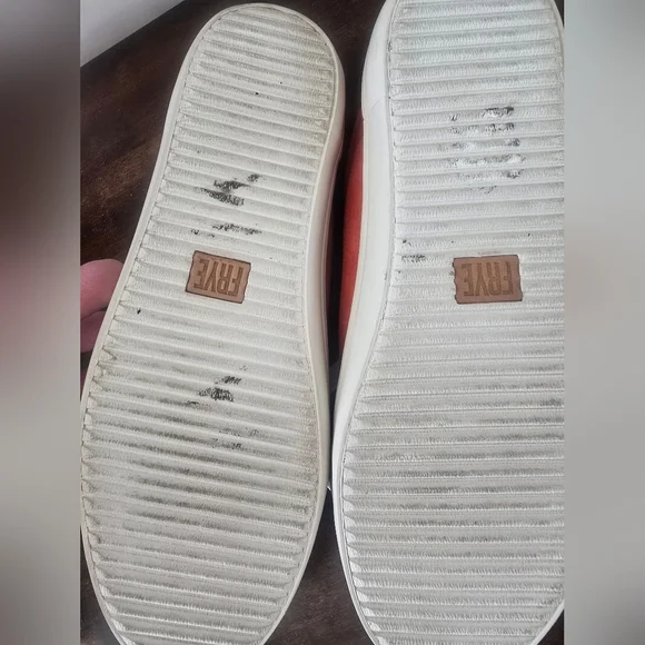 Orange Suede Leather Sneakers - Picture 4 of 6